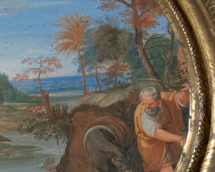 Un Repos de la Sainte Famille pendant la fuite en Egypte par Francesco